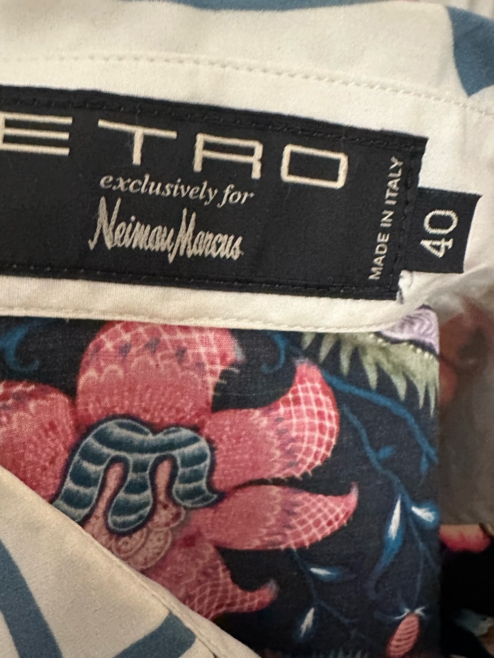 Etro Italian Paisley Button Up Colorful Long Sleeve Blouse size 40 - small - Picture 5 of 7
